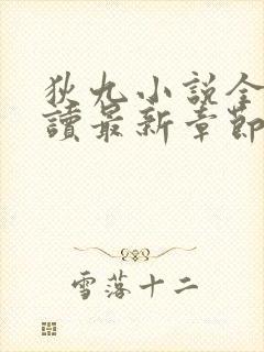 狄九小说全文阅读最新章节更新