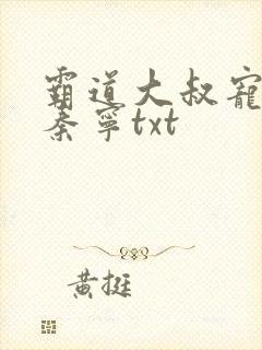 霸道大叔宠甜妻秦宁txt