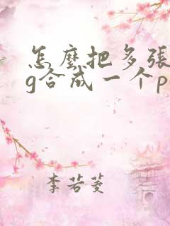 怎么把多张png合成一个pdf