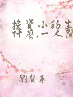 投资小的生意有什么,一人开店