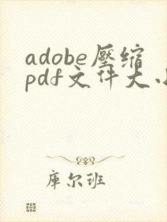 adobe压缩pdf文件大小