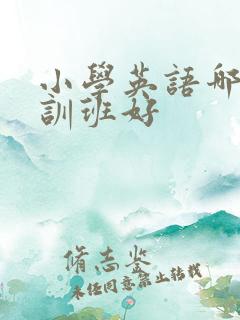 小学英语哪个培训班好