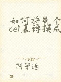 如何将几个excel表转换成一个pdf