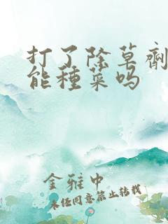打了除草剂的地能种菜吗