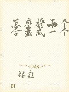 怎么将两个图片合并成一个pdf