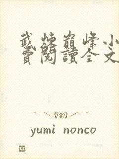 武炼巅峰小说免费阅读全文阅读