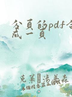分页的pdf合成一页