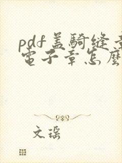 pdf盖骑缝章电子章怎么弄