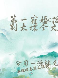 第一宠婚:总裁别太坏全文阅读