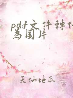 pdf文件转化为图片
