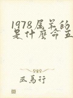 1978属羊的是什么命五行属什么