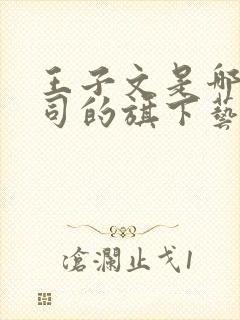 王子文是哪个公司的旗下艺人
