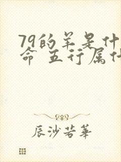 79的羊是什么命 五行属什么