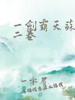 一剑霸天苏信第二卷