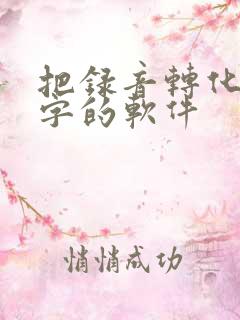 把录音转化为文字的软件
