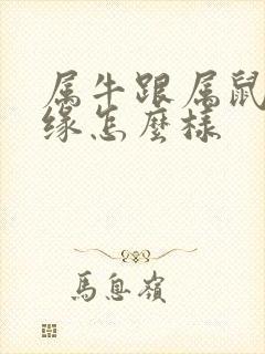 属牛跟属鼠的姻缘怎么样