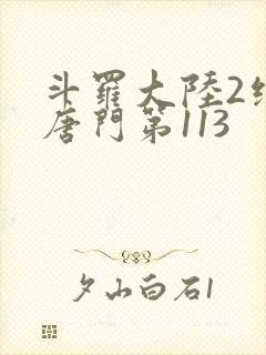 斗罗大陆2绝世唐门第113