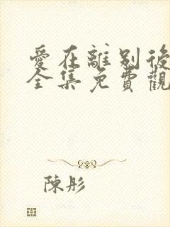 爱在离别后短剧全集免费观看
