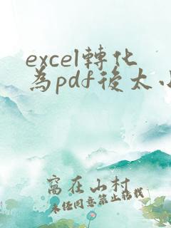excel转化为pdf后太小
