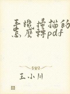 手机扫描的文件怎么转pdf