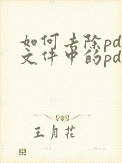 如何去除pdf文件中的pdf编辑器水印
