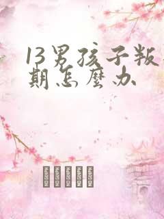 13男孩子叛逆期怎么办