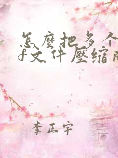 怎么把多个pdf文件压缩成一个文件