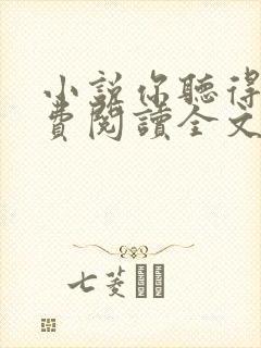 小说你听得见免费阅读全文