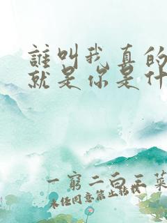 谁叫我真的爱的就是你是什么歌