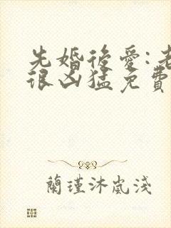 先婚后爱:老公很凶猛免费阅读全文