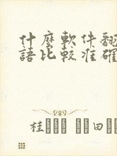 什么软件翻译俄语比较准确