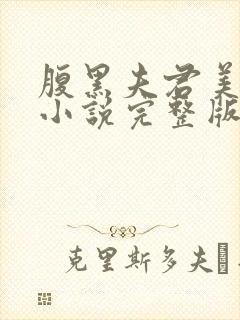腹黑夫君美如花小说完整版