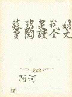 苏玥是我媳妇免费阅读全文无弹窗