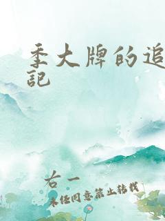 季大牌的追夫日记
