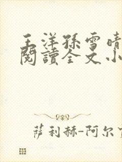 王洋孙雪晴免费阅读全文小说