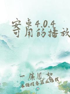 安卓4.0.4可用的播放器