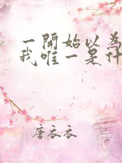 一开始以为你是我唯一是什么歌
