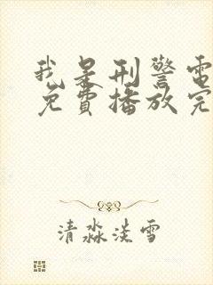我是刑警电视剧免费播放完整版