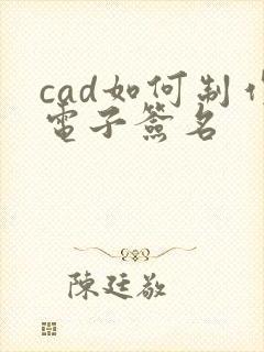cad如何制作电子签名