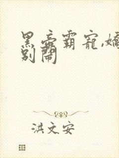 黑帝霸宠,娇妻别闹