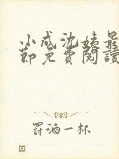 小成沈姨最新章节免费阅读