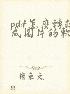 pdf怎么转换成图片的软件