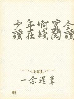 少年啊宾全文阅读在线阅读全文第一季