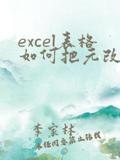 excel表格如何把元改成万元