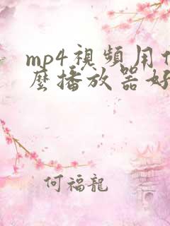 mp4视频用什么播放器好用