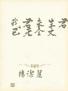 我君未生君生我已老全文