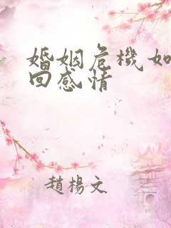 婚姻危机如何挽回感情