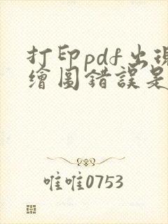 打印pdf出现绘图错误是怎么回事