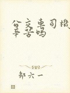 公交车司机累吗辛苦吗