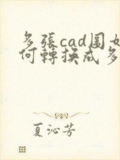 多张cad图如何转换成多页pdf